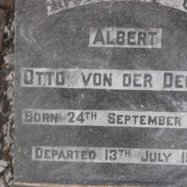 DECKEN Albert Otto, von der 1894-1959