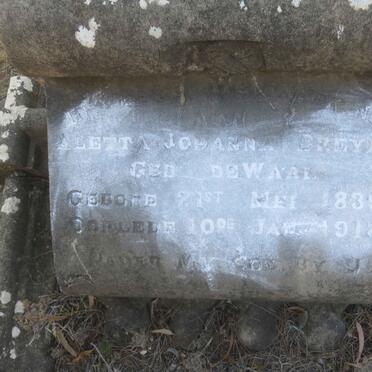 DREYER Aletta Johanna nee DE WAAL 1839-1918