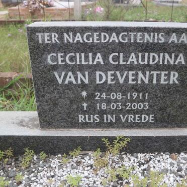 DEVENTER Cecilia Claudina, van 1911-2003