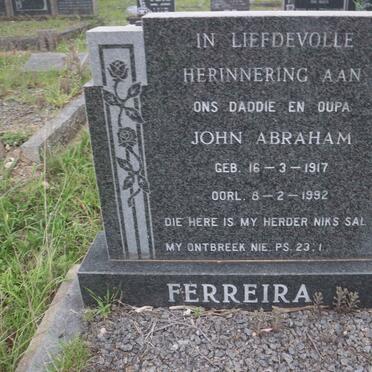 FERREIRA John Abraham 1917-1992