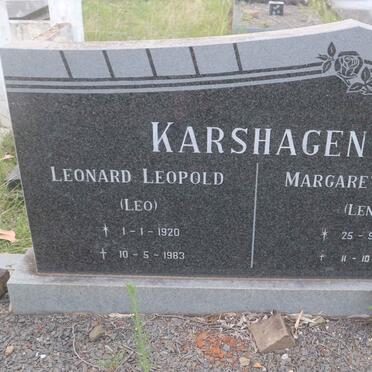 KARSHAGEN Leonard Leopold 1920-1983 &amp; Margaretha Emma 1923-2019