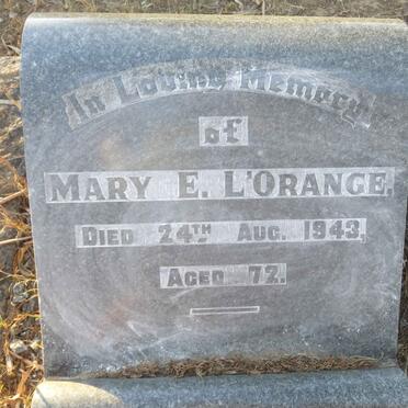 L'ORANGE Mary E. -1943
