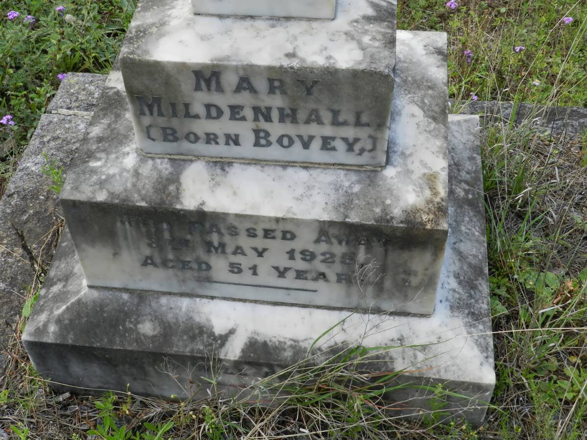 MILDENHALL Mary nee BOVEY -1925