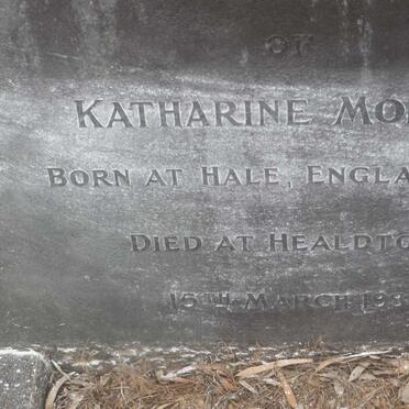 MORRIS Katharine 1862-1938
