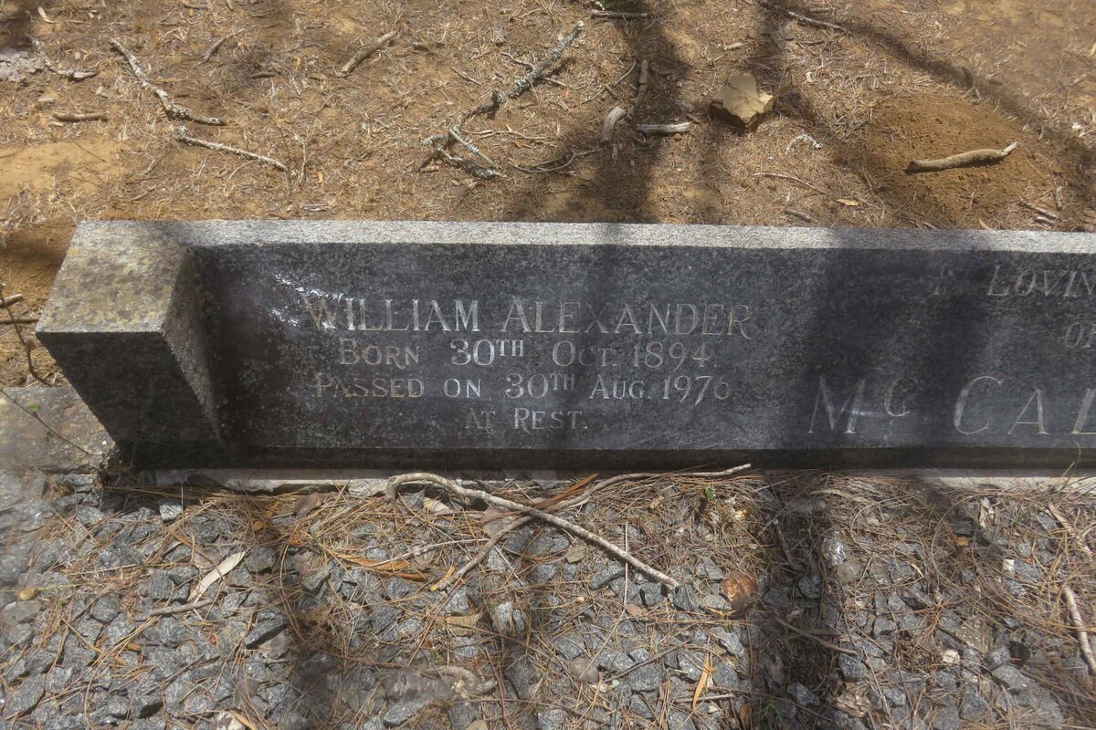 MCCALLUM William Alexander 1894-1976 &amp; Eileen 1893-1961