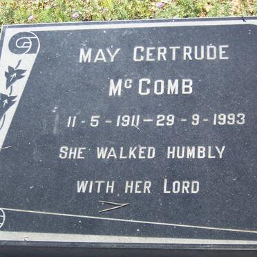 McCOMB May Gertrude 1911-1993