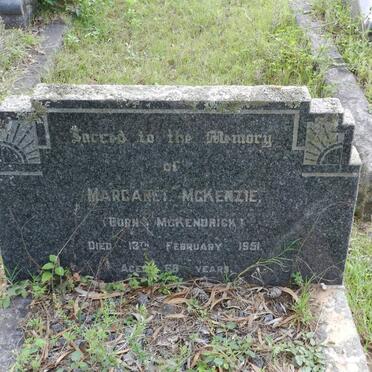 McKENZIE Margaret nee McKENDRICK -1951