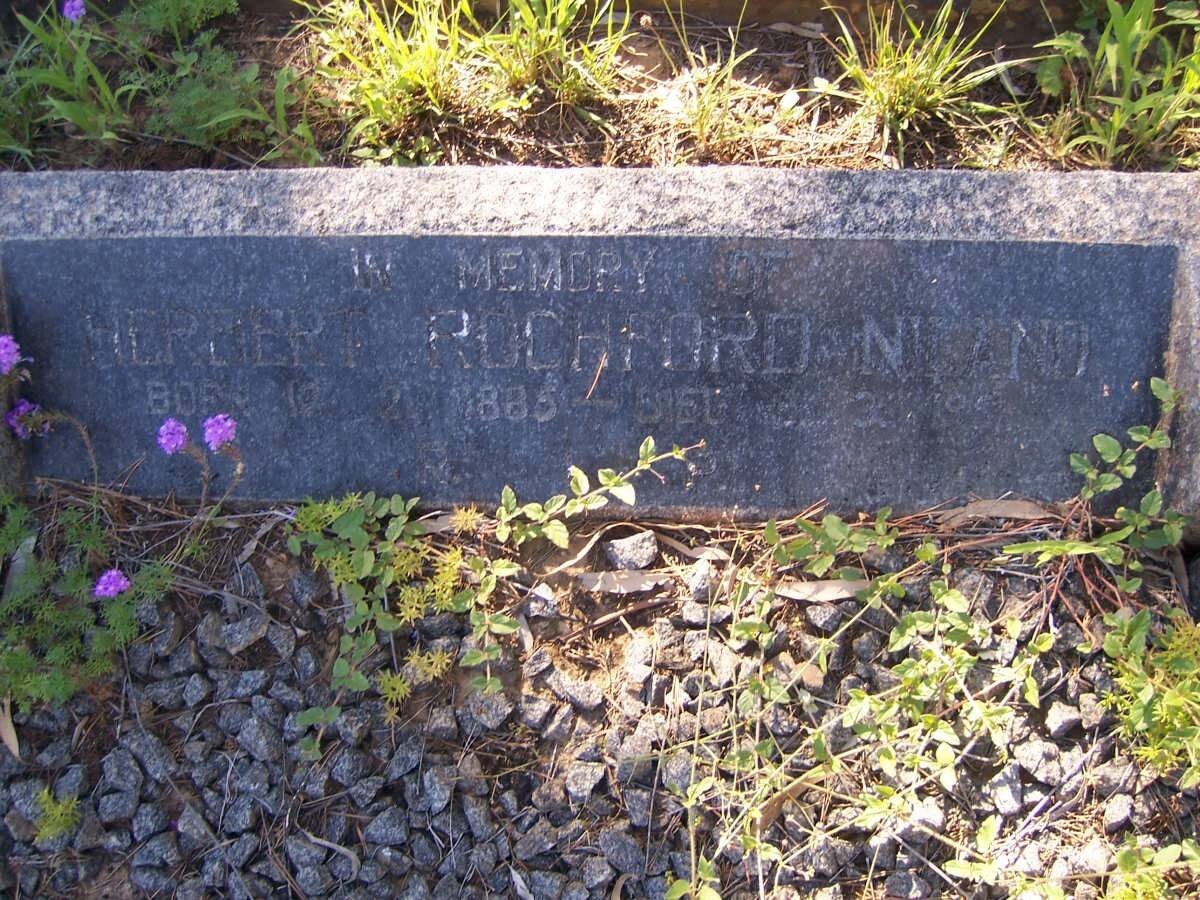 NILAND Herbert Rochford 1885-195?