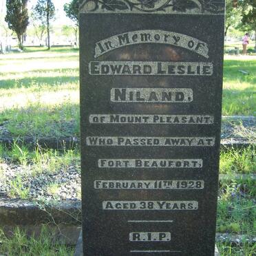 NILAND Edward Leslie -1928