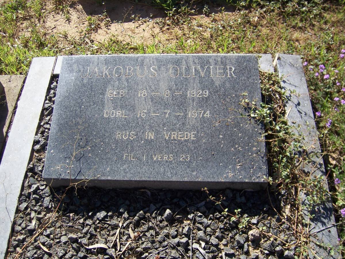 OLIVIER Jakobus 1929-1974