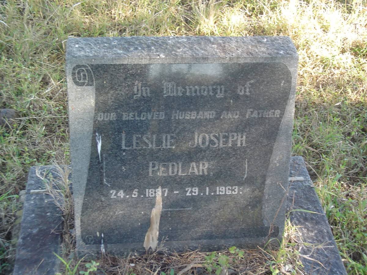 PEDLAR Leslie Joseph 1887-1963