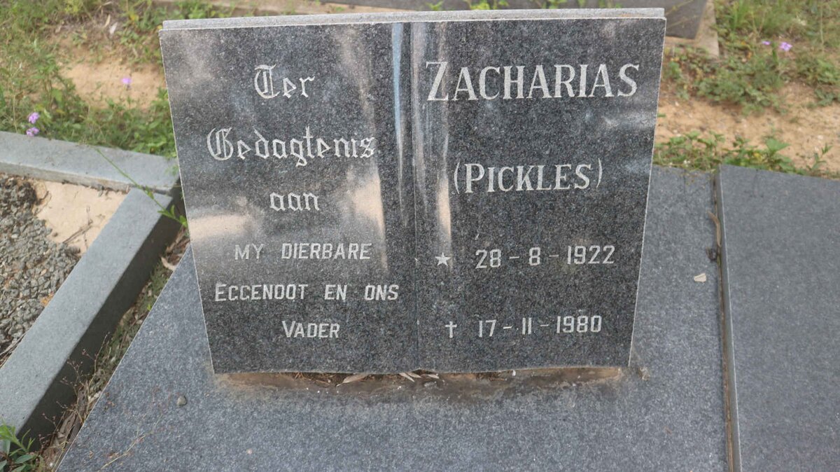 PRINSLOO Zacharias 1922-1980 &amp; Susanna F. BEZUIDENHOUT 1927-1998