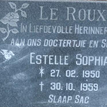 ROUX Estelle Sophia, le 1950-1959