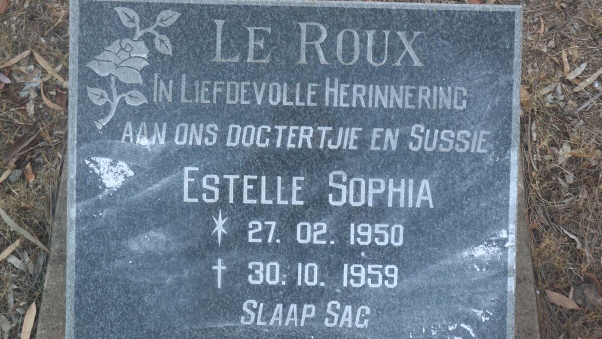ROUX Estelle Sophia, le 1950-1959
