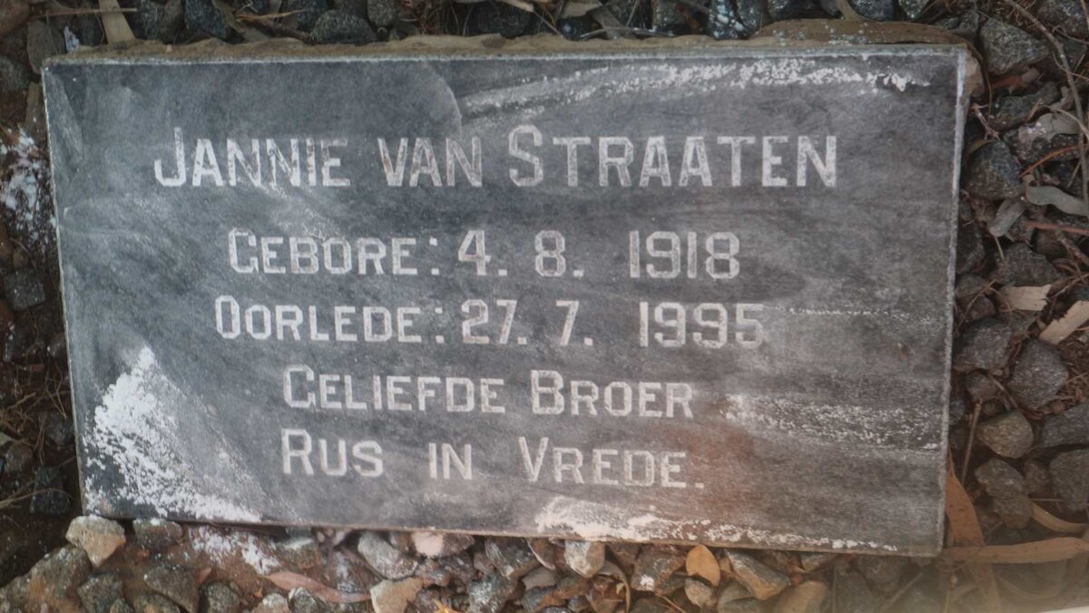 STRAATEN Jannie, van 1918-1995