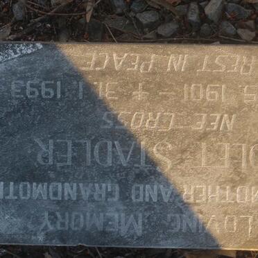 STADLER Violet nee CROSS 1901-1993