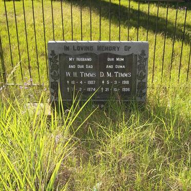 TIMMS W.H. 1907-1974 &amp; TIMMS D.M. 1918-1996