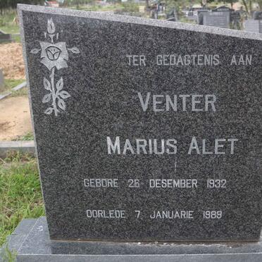 VENTER Marius Alet 1932-1989
