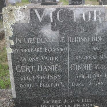 VICTOR Gert Daniel 1885-1963 &amp; Cinnie NEL 1895-1976