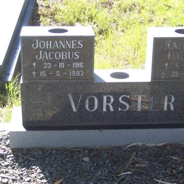 VORSTER Johannes Jacobus 1916-1992 &amp; Kathleen Paulina 1919-1985