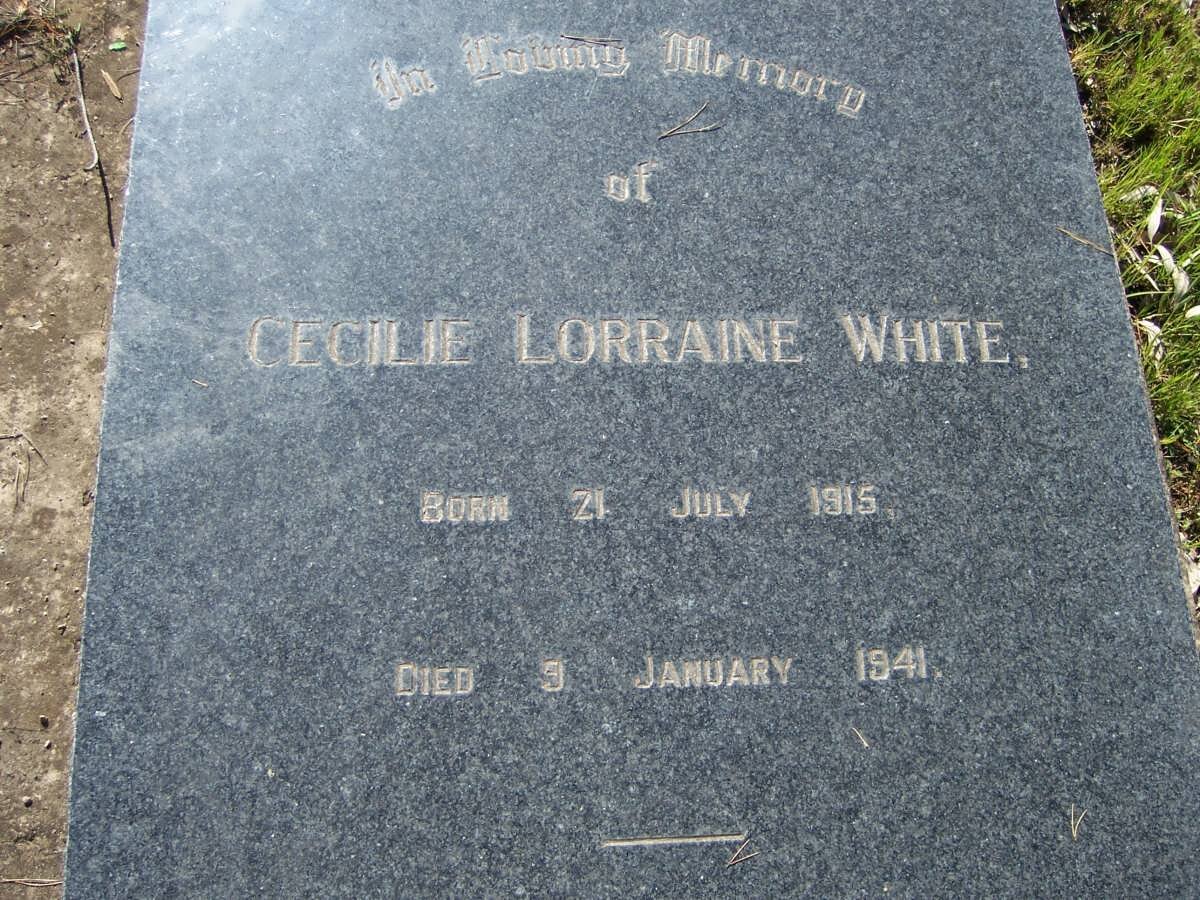 WHITE Cecilie Lorraine 1915-1941
