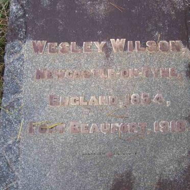 WILSON Wesley 1854-1918