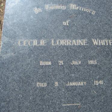 WHITE Cecilie Lorraine 1915-1941
