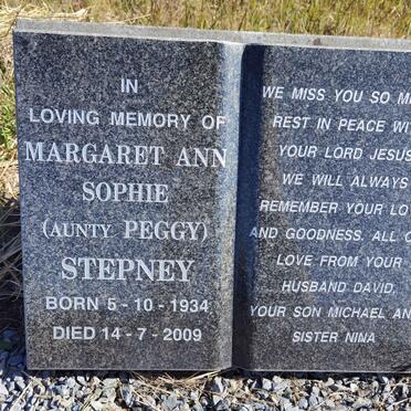 STEPNEY Margaret Ann Sophie 1934-2009