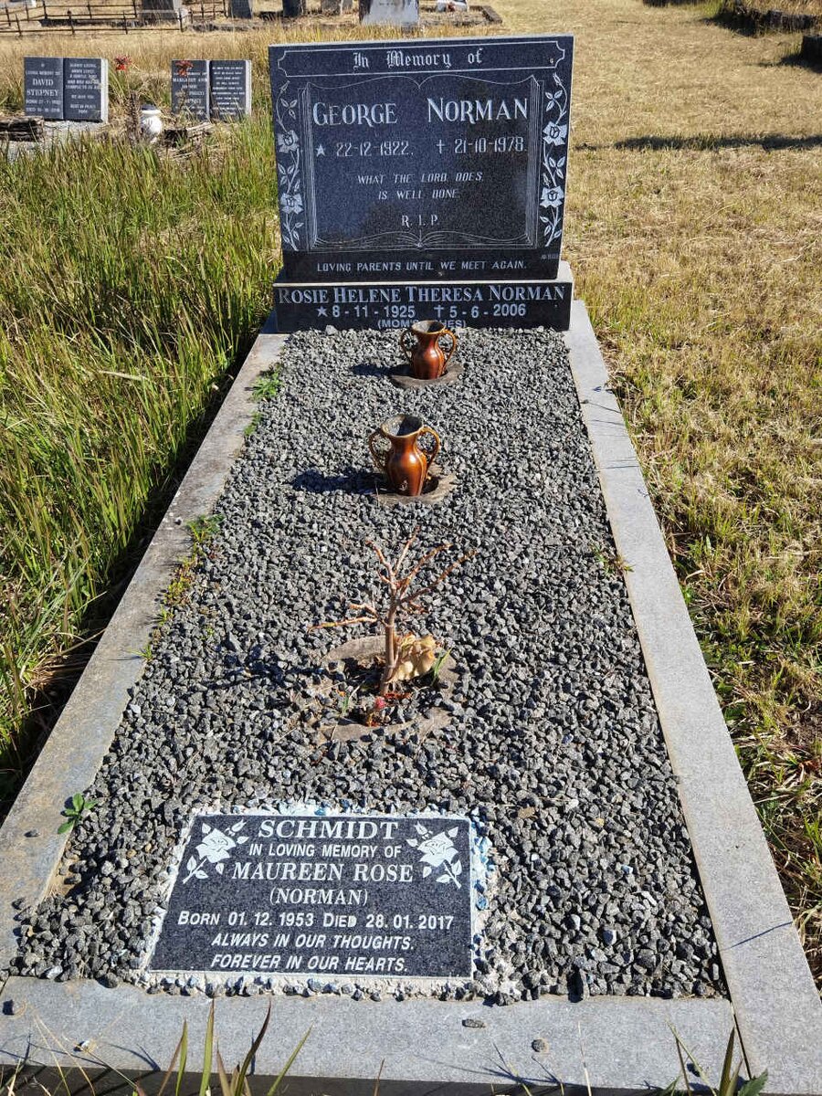 NORMAN George 1922-1978 &amp; Rosie Helene Theresa 1925-2006