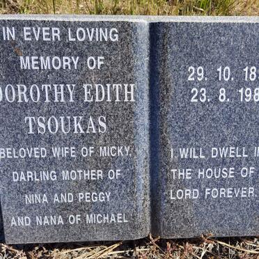 TSOUKAS Dorothy Edith 1897-1982