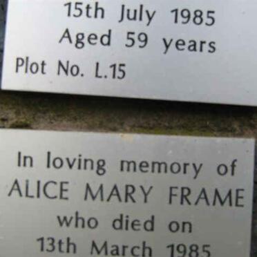 FRAME Alice Mary -1985