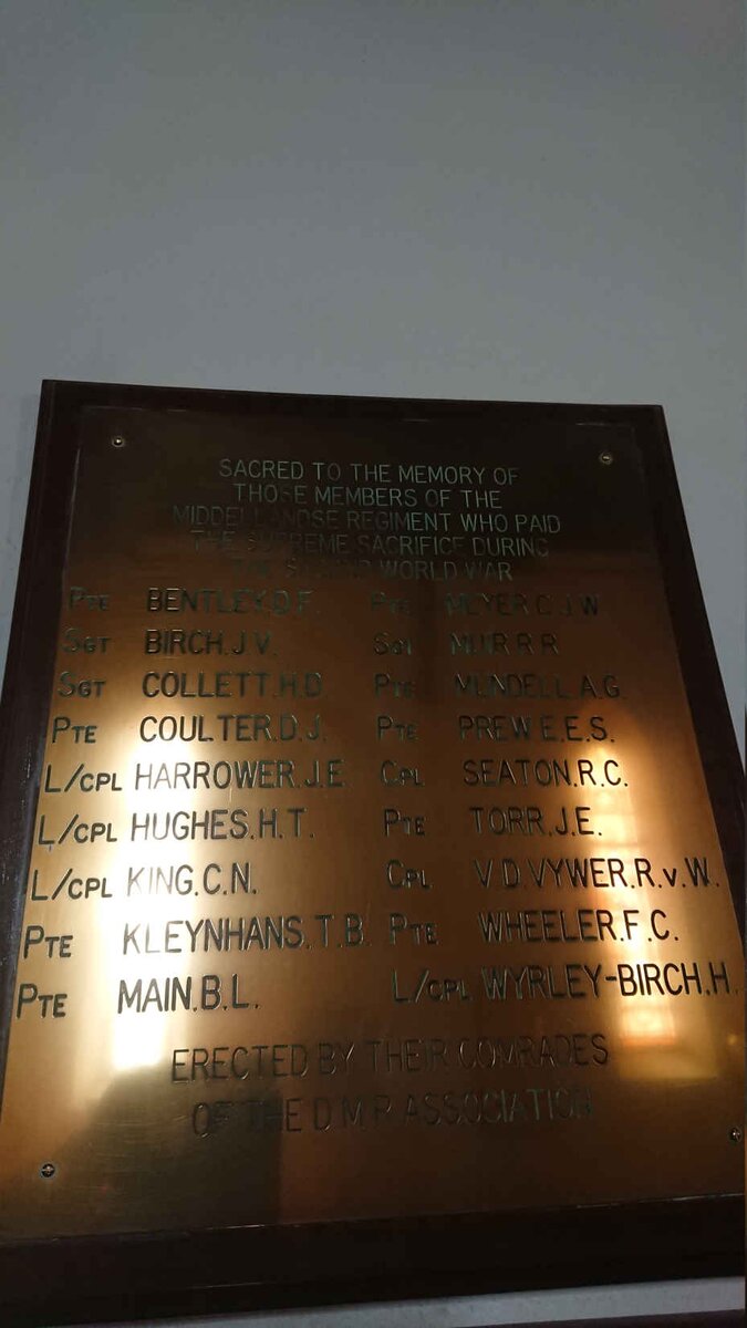 Middellandse Regiment Memorial plaque - Second World War _3