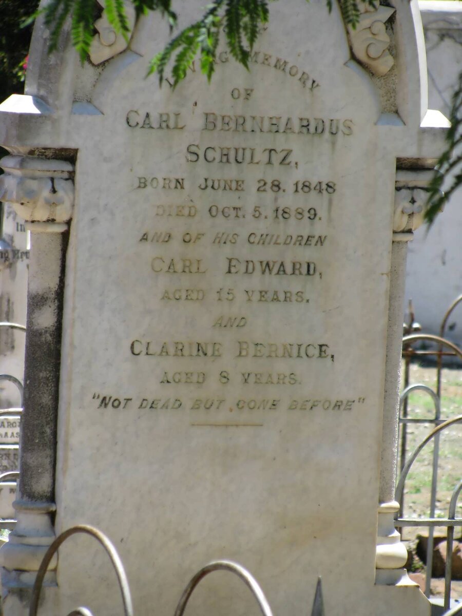 SCHULTZ Carl Bernhardus 1848-1889 :: SCHULTZ Carl Edward  :: SCHULTZ Clarine Bernice