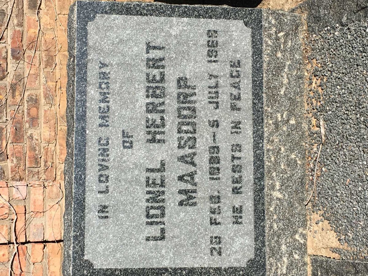 MAASDORP Lionel Herbert 18?9-1969