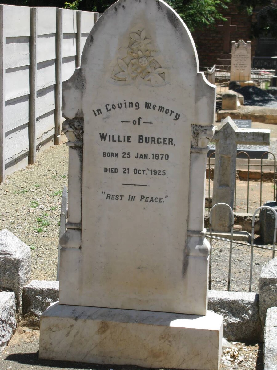 BURGER Willie 1870-1925