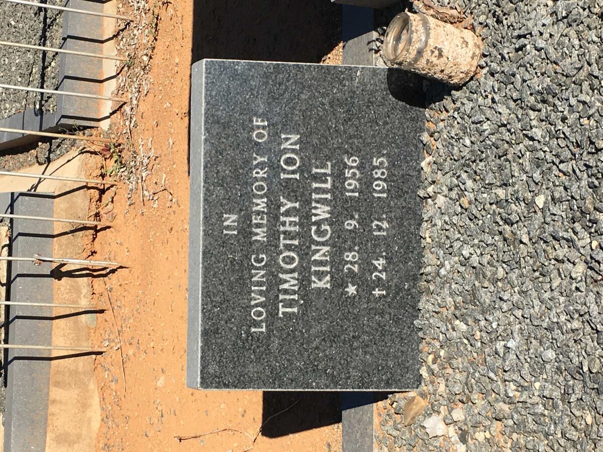 KINGWILL Timothy Ion 1956-1985