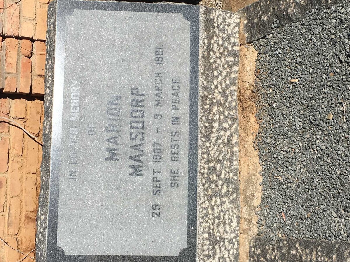 MAASDORP Marion 1907-19?1