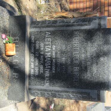 BURGER Robert Locie 1890-1952 &amp; Aletta Maria WILKEN 1902-1969