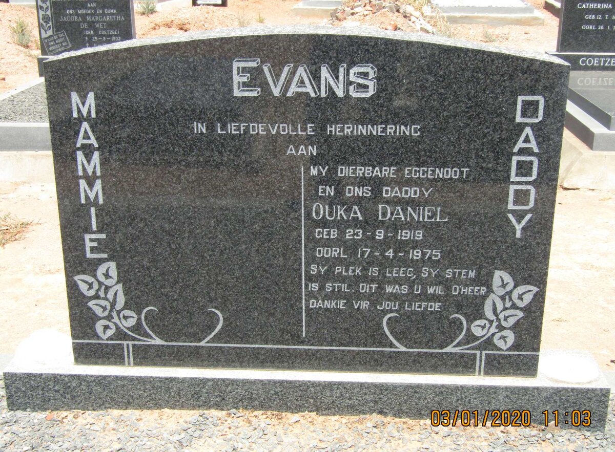 EVANS Ouka Daniel 1919-1975