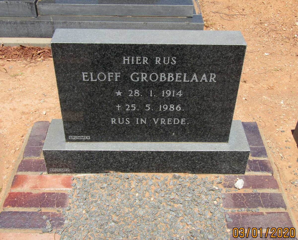 GROBBELAAR Eloff 1914-1986