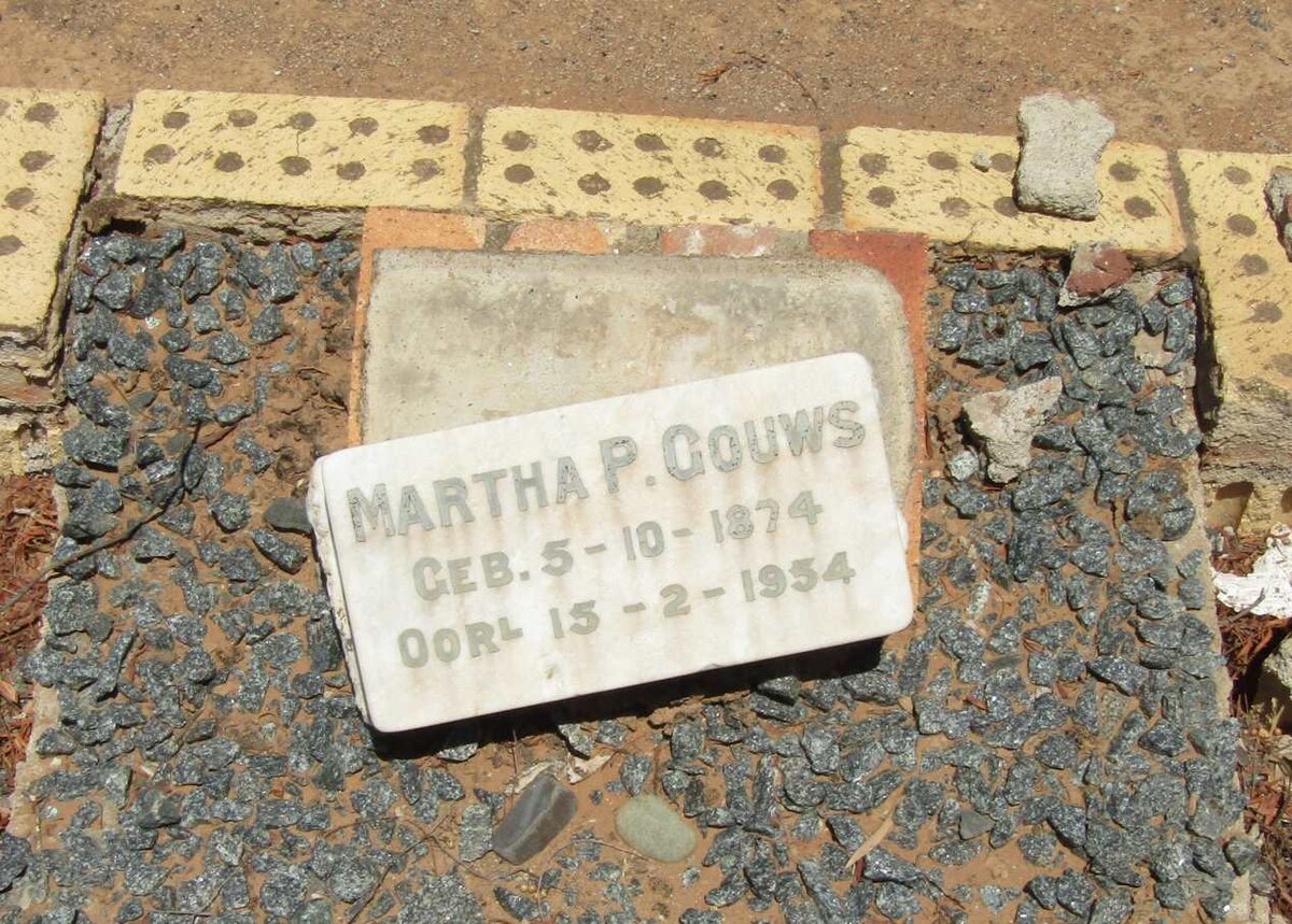 GOUWS Martha P. 1874-1954