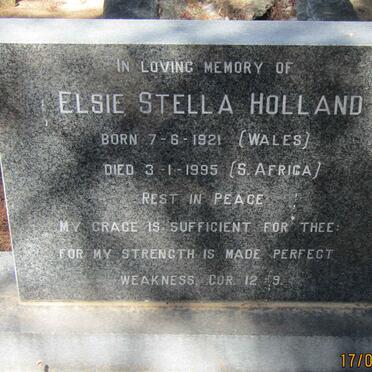 HOLLAND Elsie Stella 1921-1995