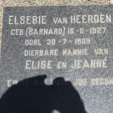 HEERDEN Elsebie, van nee BARNARD 1927-1989