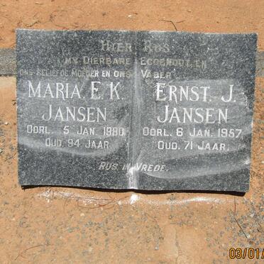 JANSEN Ernst J. -1957 &amp; Maria E.K. -1980