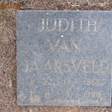 JAARSVELD Judith, van 1955-1988