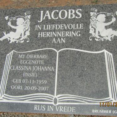 JACOBS Classina Johanna 1959-2007