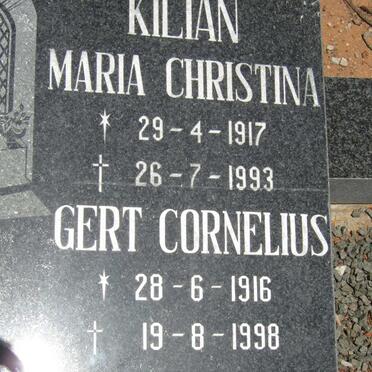 KILIAN Gert Cornelius 1916-1998 &amp; Maria Christina 1917-1993