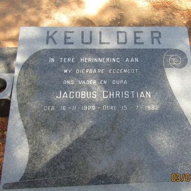 KEULDER Jacobus Christian 1929-1982