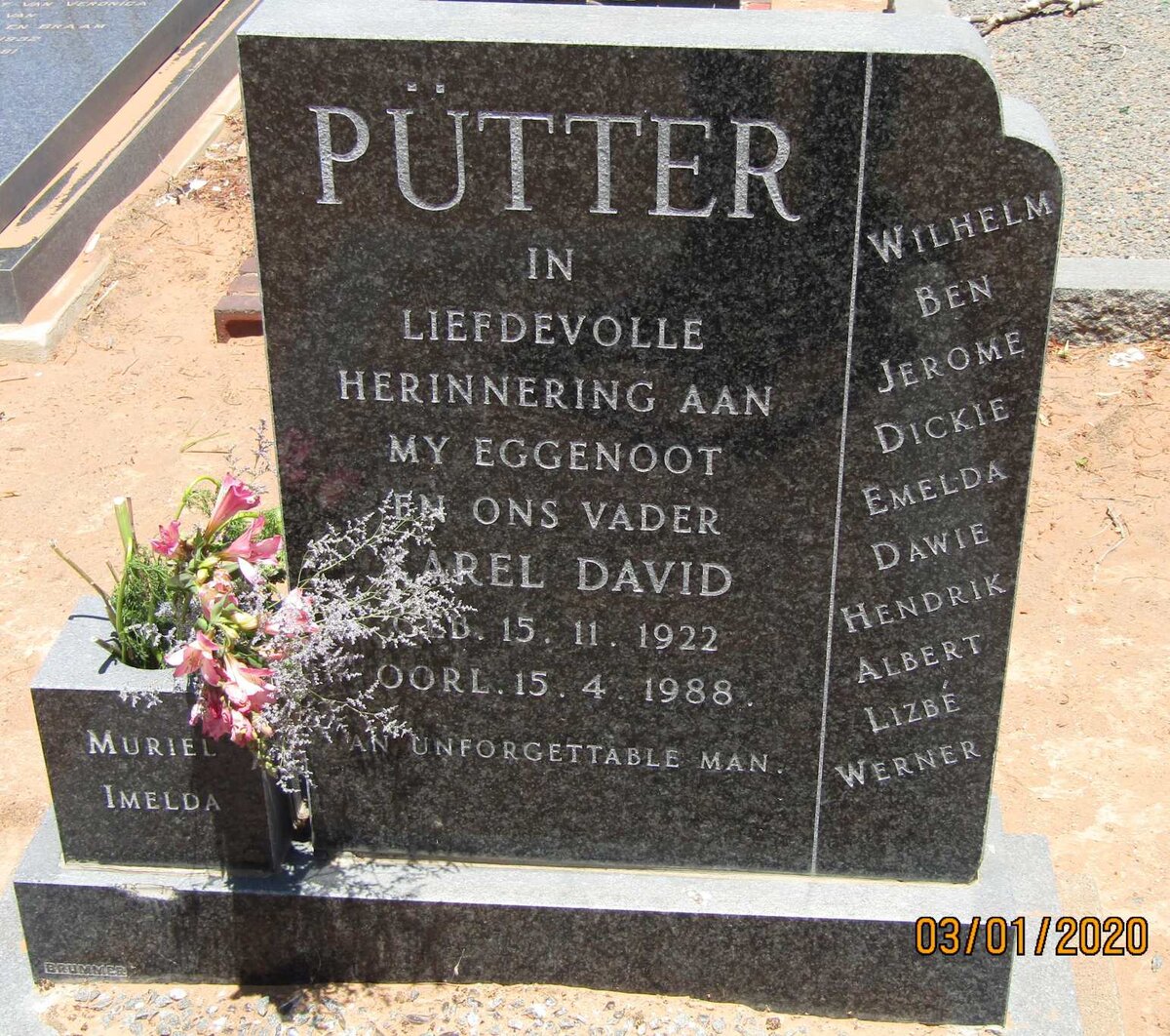 PUTTER Karel David 1922-1988