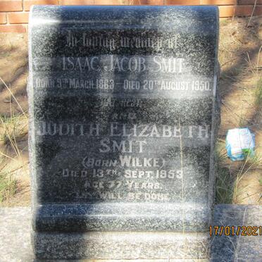 SMIT Isaac Jacob 1863-1950 &amp; Judith Elizabeth WILKE  -1953